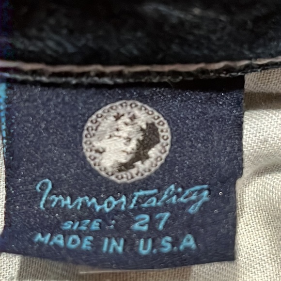 IMMORALITY JEANS Size 27 not worn much. Good shape. Color is still vibrant. - Picture 15 of 15
